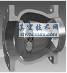 閥門開(kāi)啟狀態(tài)內(nèi)部結(jié)構(gòu)圖